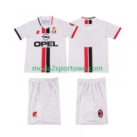 Koszulka AC Milan Retro Dziecięcy Wyjazdowe Stroje Piłkarskie 1996 1997 Krótki Rękaw